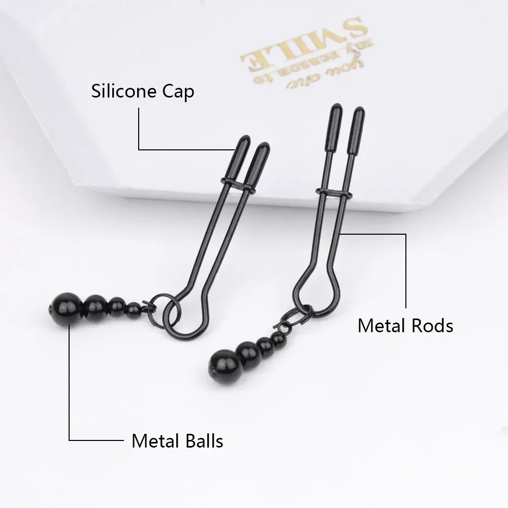 abrazaderas pezones peso silicona metal rojo