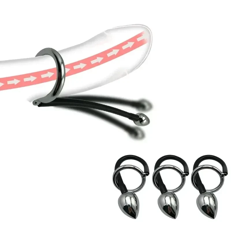 acero inoxidable plug anal texturizado