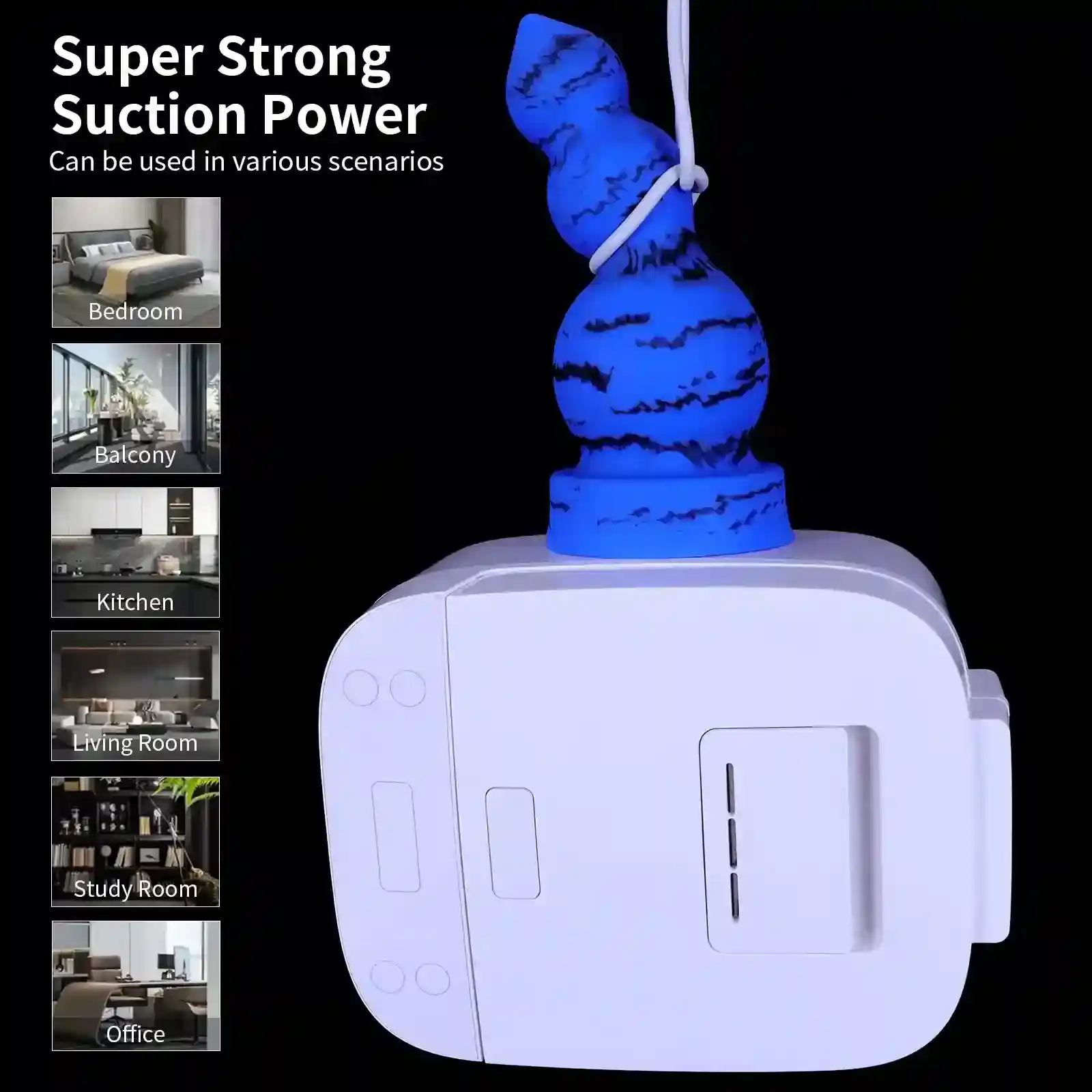 anal plug con ventosa silicona