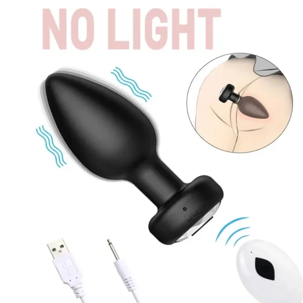 anal plug luminoso y vibrante