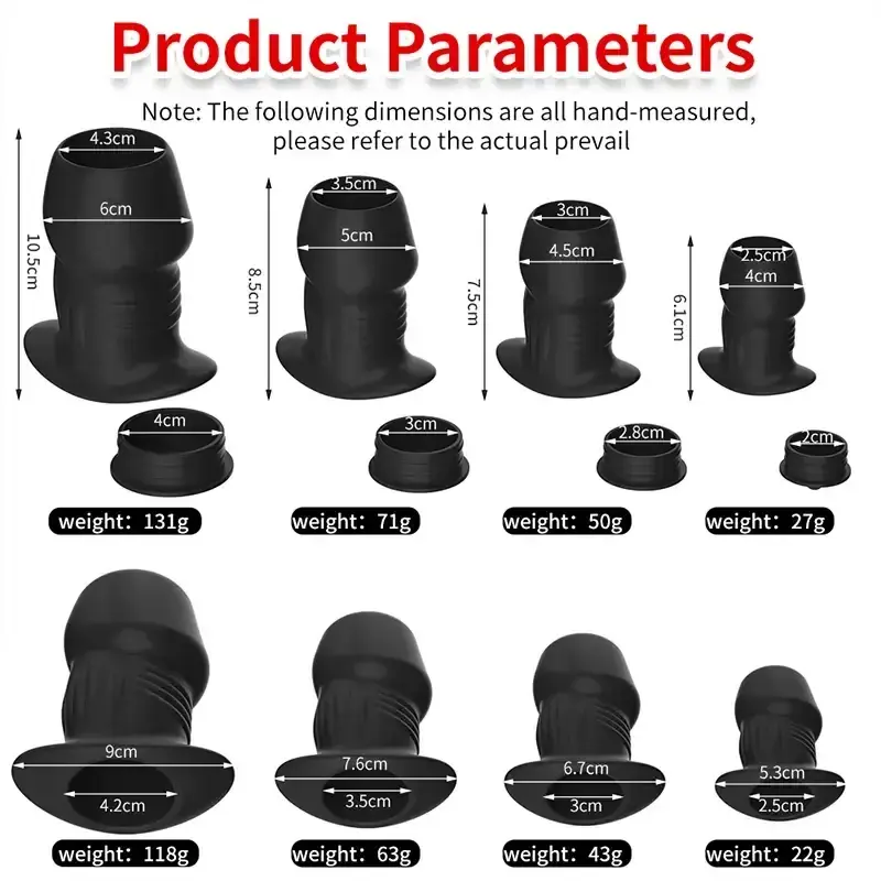 anal plug negro texturizado pequeno