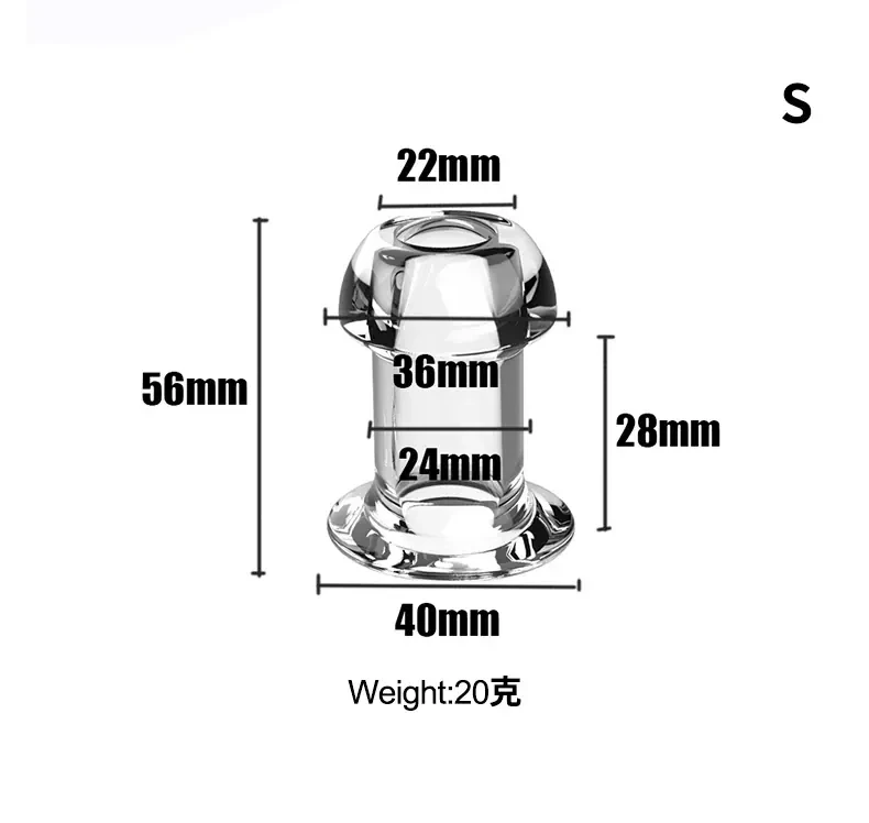 anal plug transparente con tapon