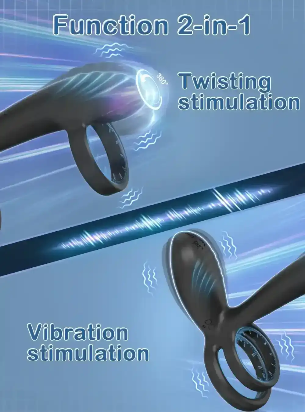 anillo pene silicona medica recargable