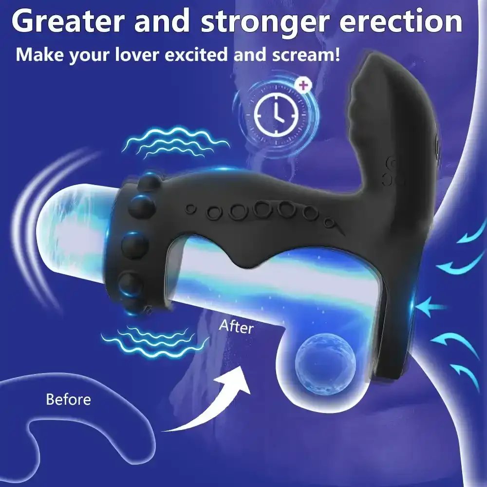 anillo pene vibrador con estimulacion