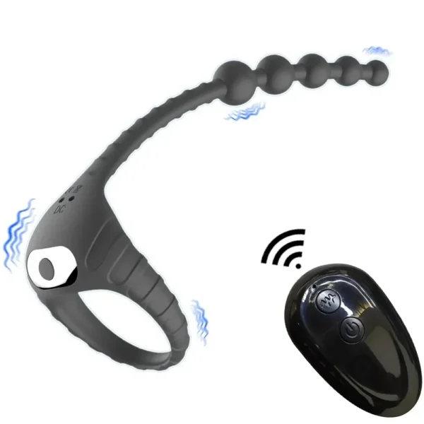 anillo pene vibrador silicona para hombre