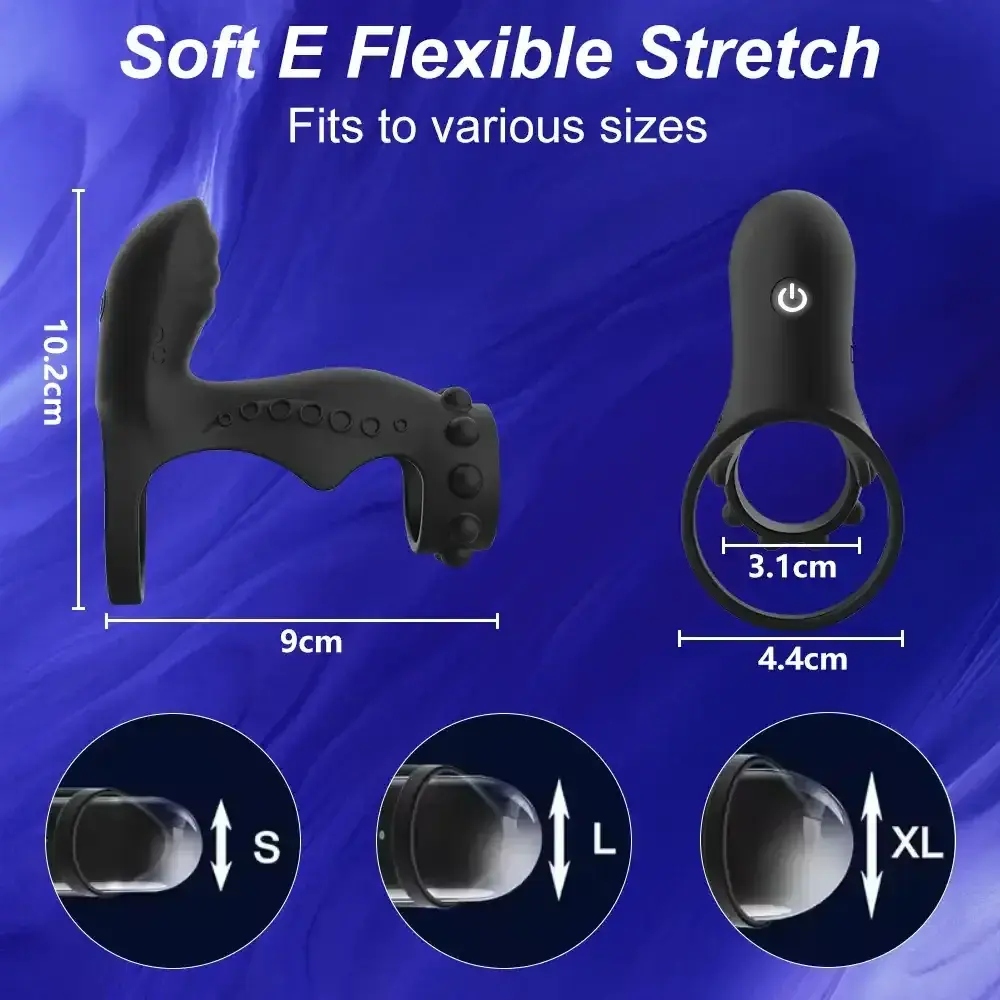 anillo pene vibrador silicona recargable