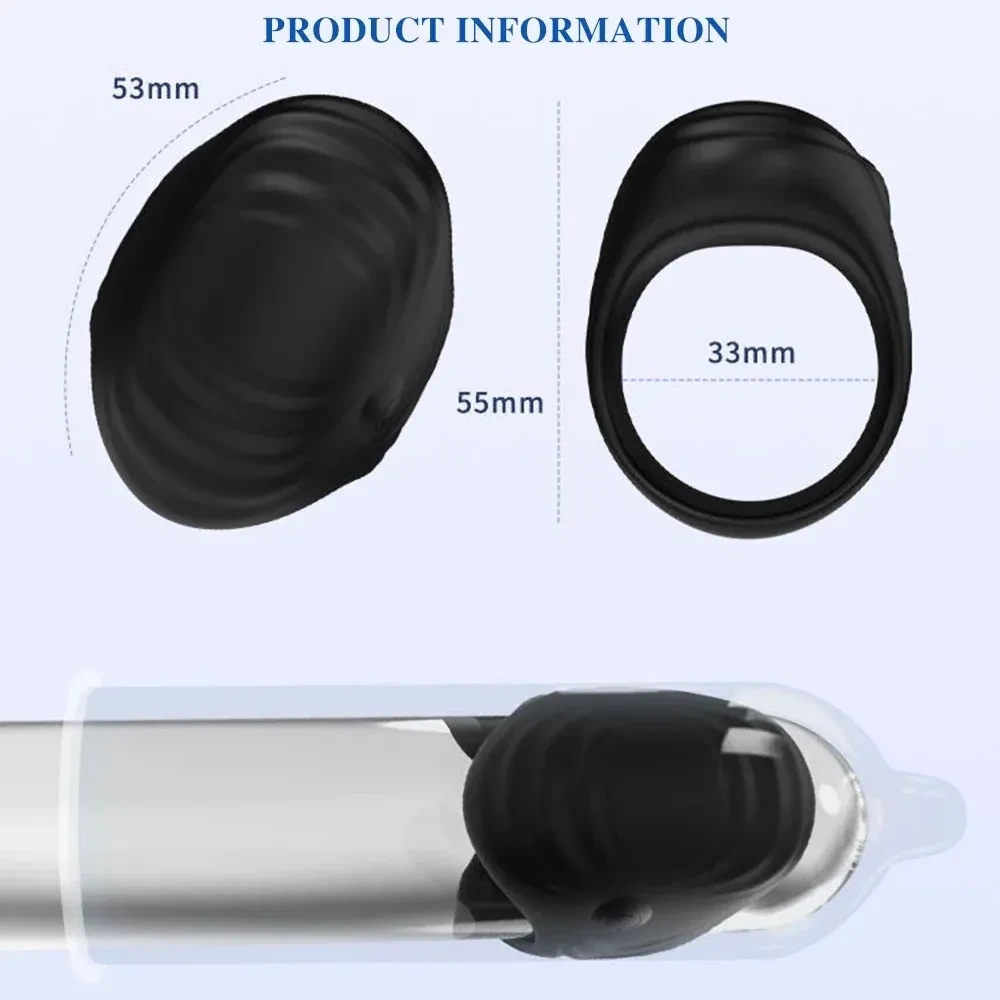 anillo vibrador con control remoto negro