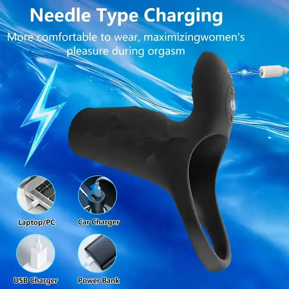 anillo vibrador doble estimulacion silicona medica