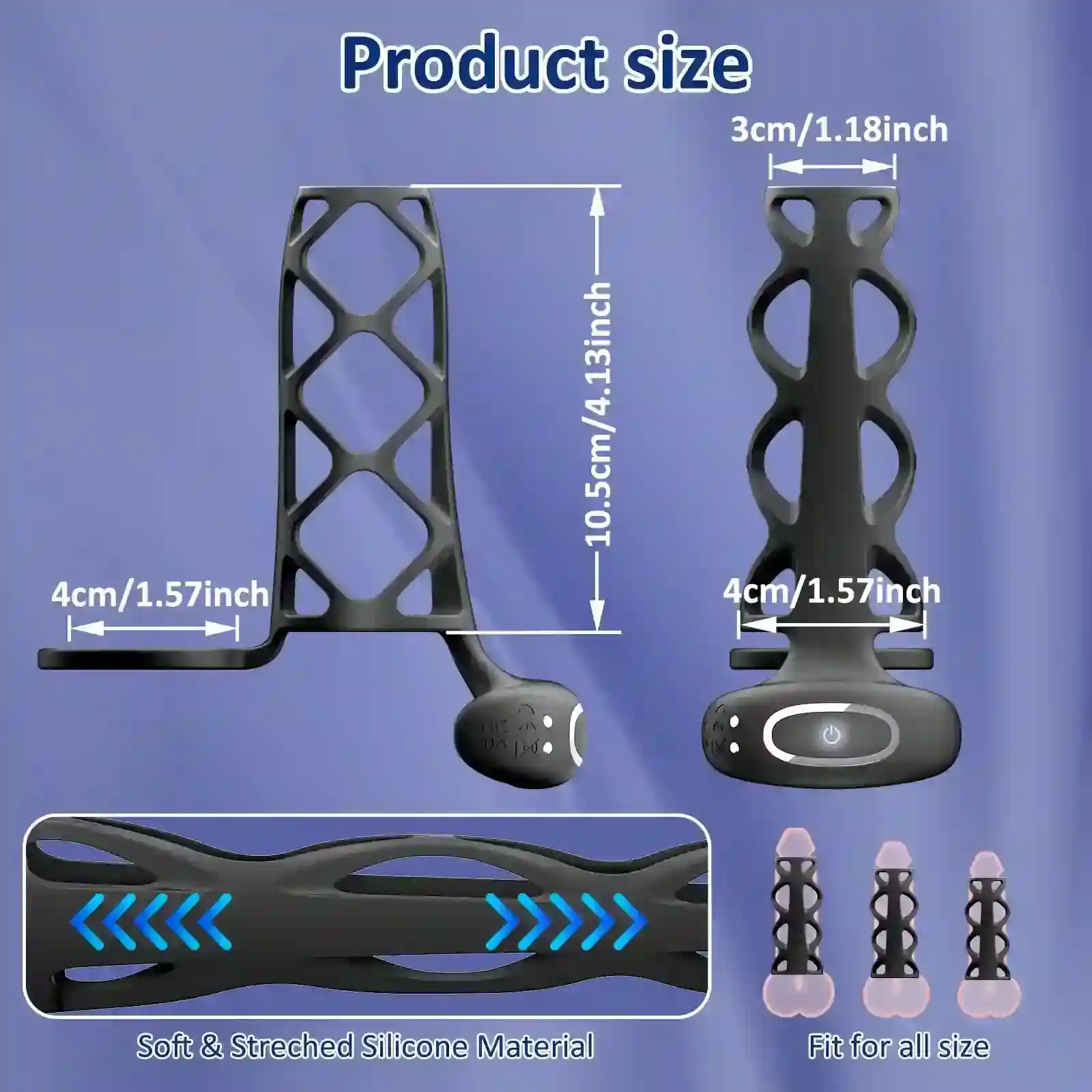 anillo vibrador masculino silicona suave