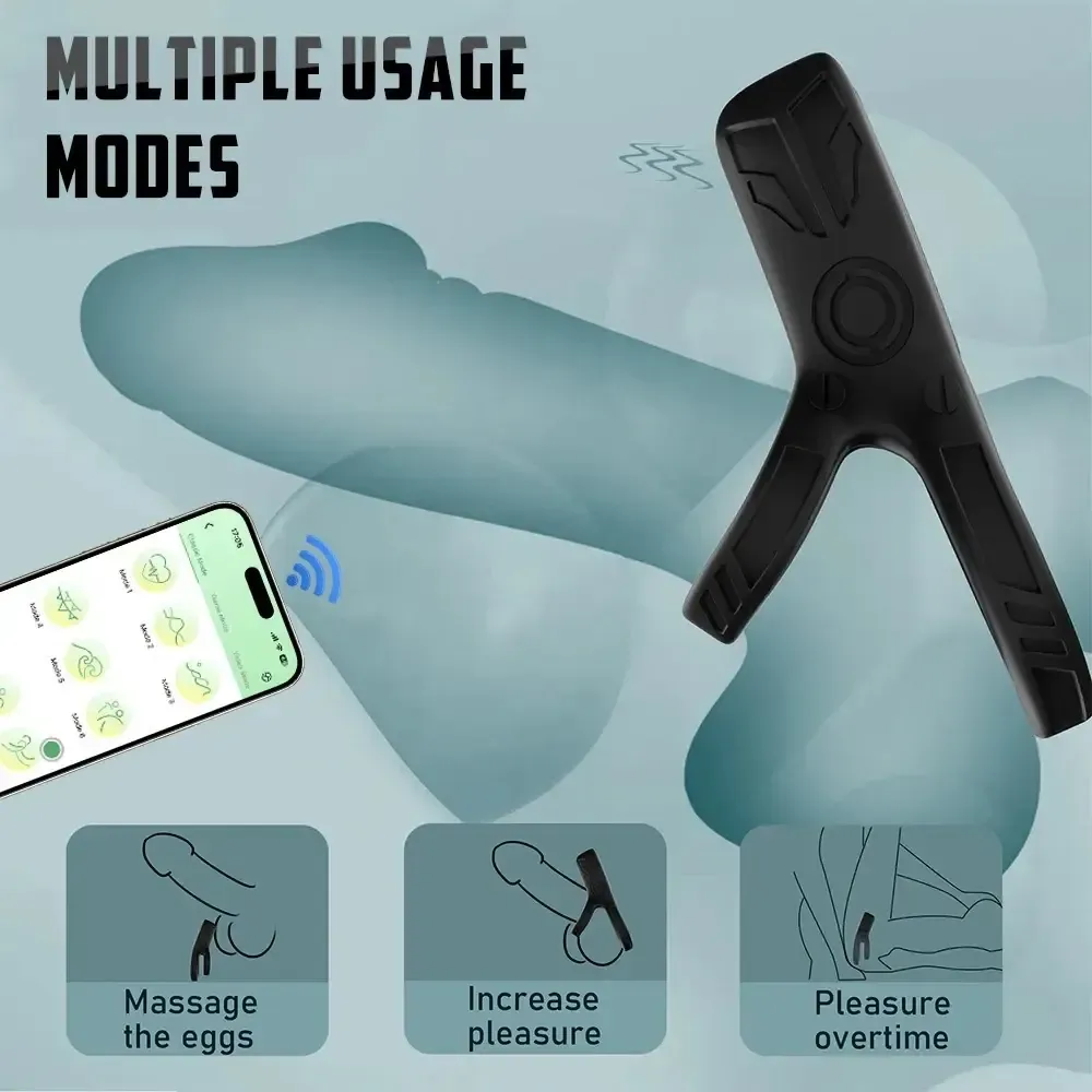 anillo vibrador pene control remoto