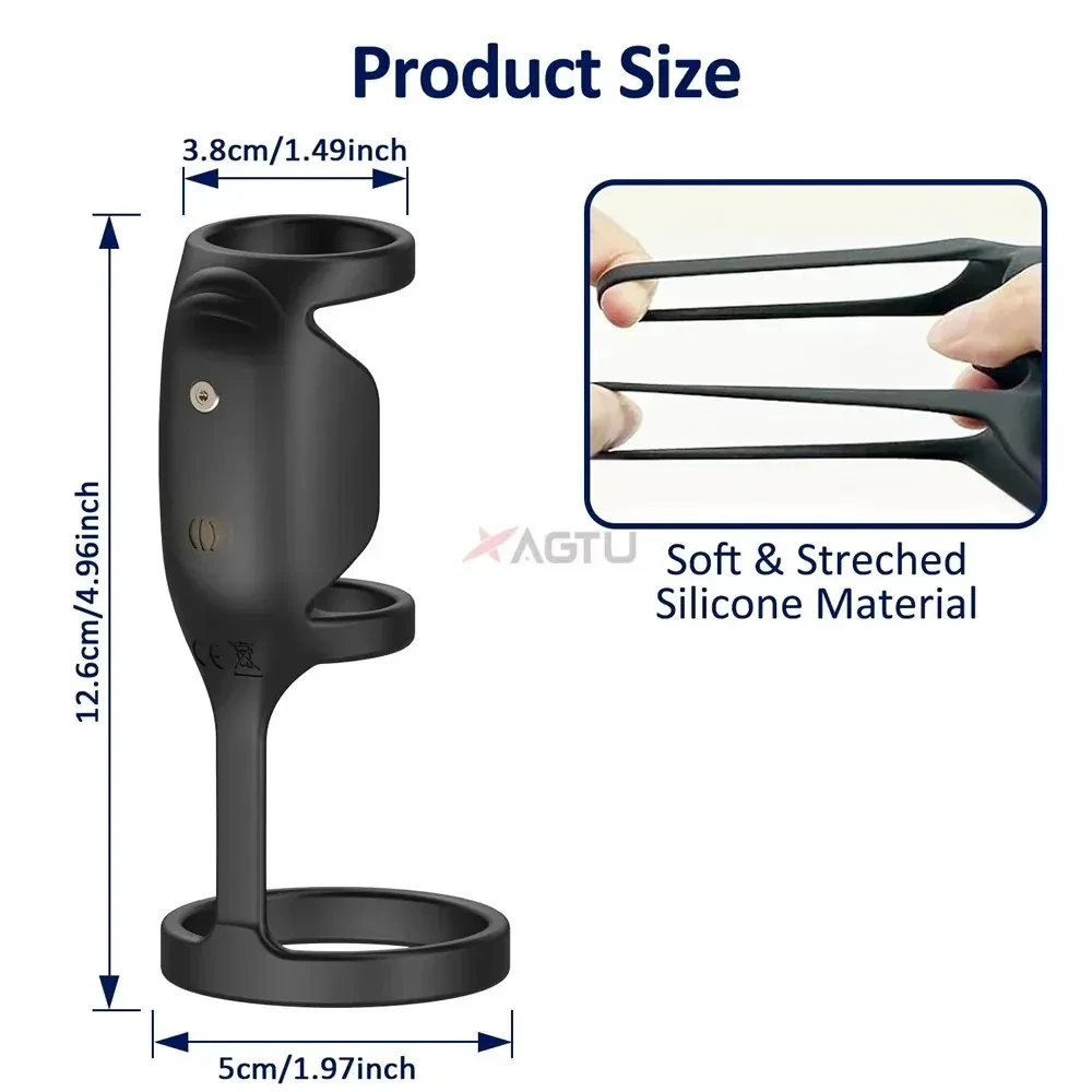 anillo vibrador pene silencioso impermeable