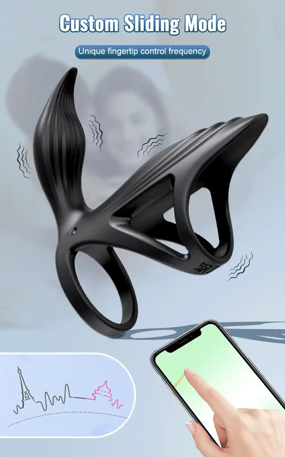 anillo vibrador silicona app control