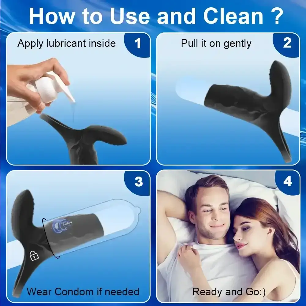 anillo vibrador silicona medica doble placer
