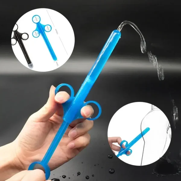 aplicador de lubricante reutilizable azul