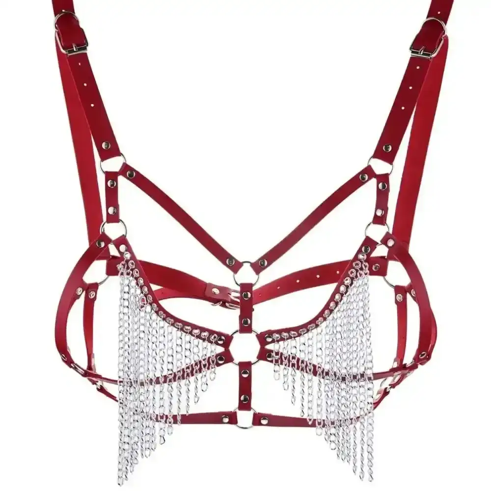 body harness de cuero para adultos