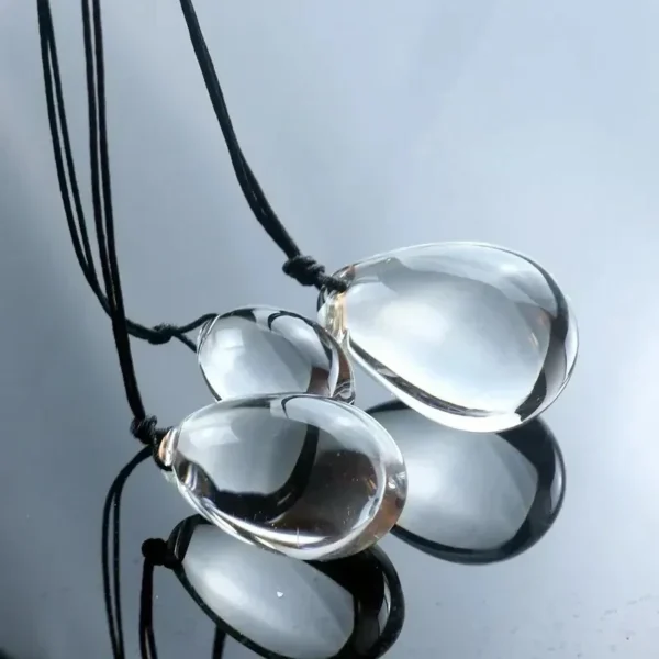 bolas anales de vidrio transparente premium