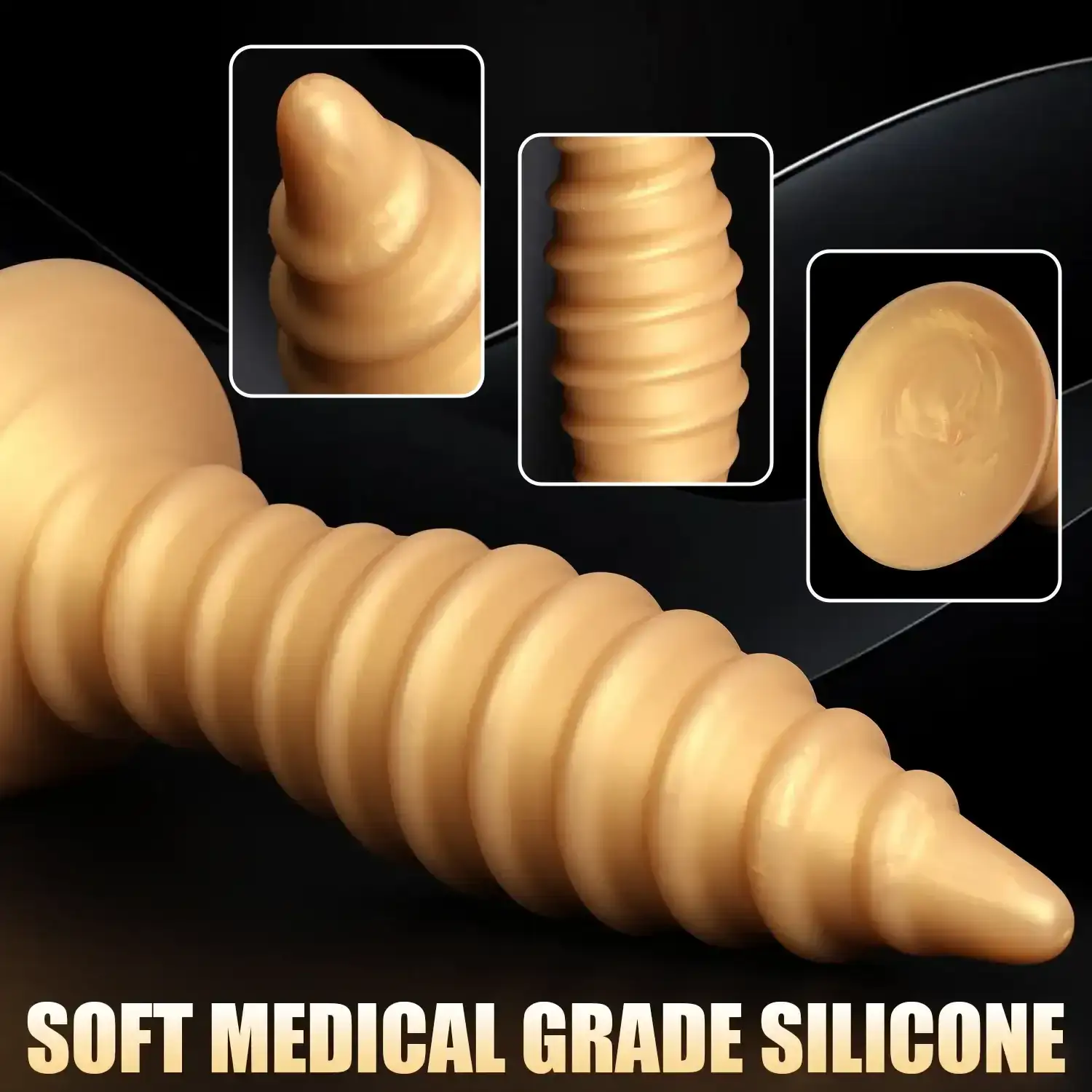 butt plug con ventosa espiral