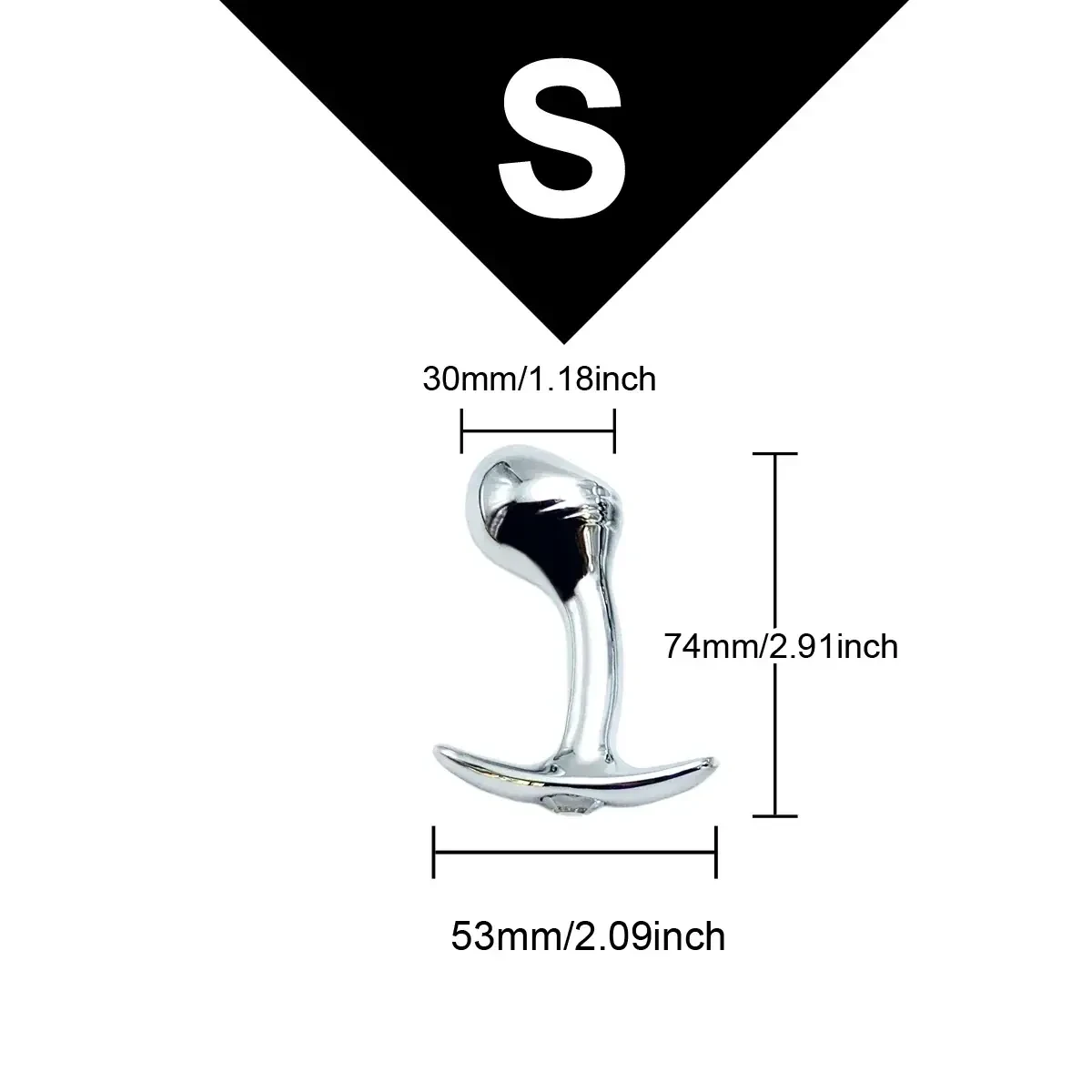 butt plug metal pequeno mediano grande