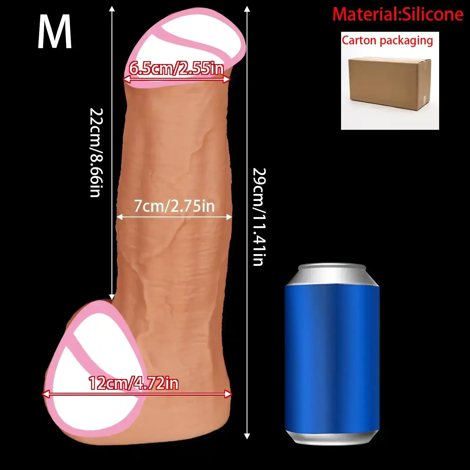 caballo falo realista silicona medica grande
