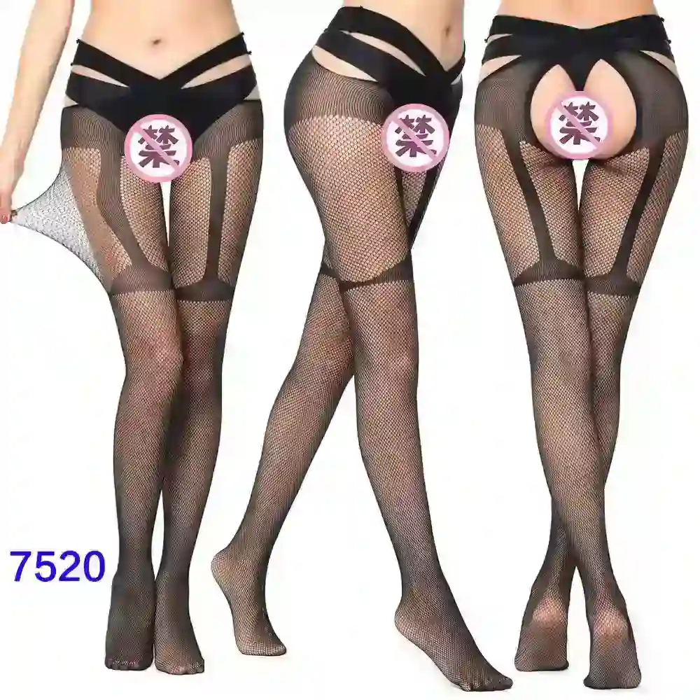 calcetines de rejilla negros de nailon