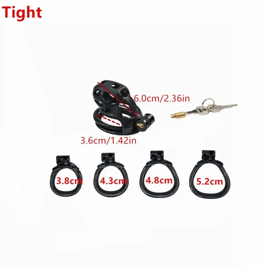 candado castidad resina negra ergonomico