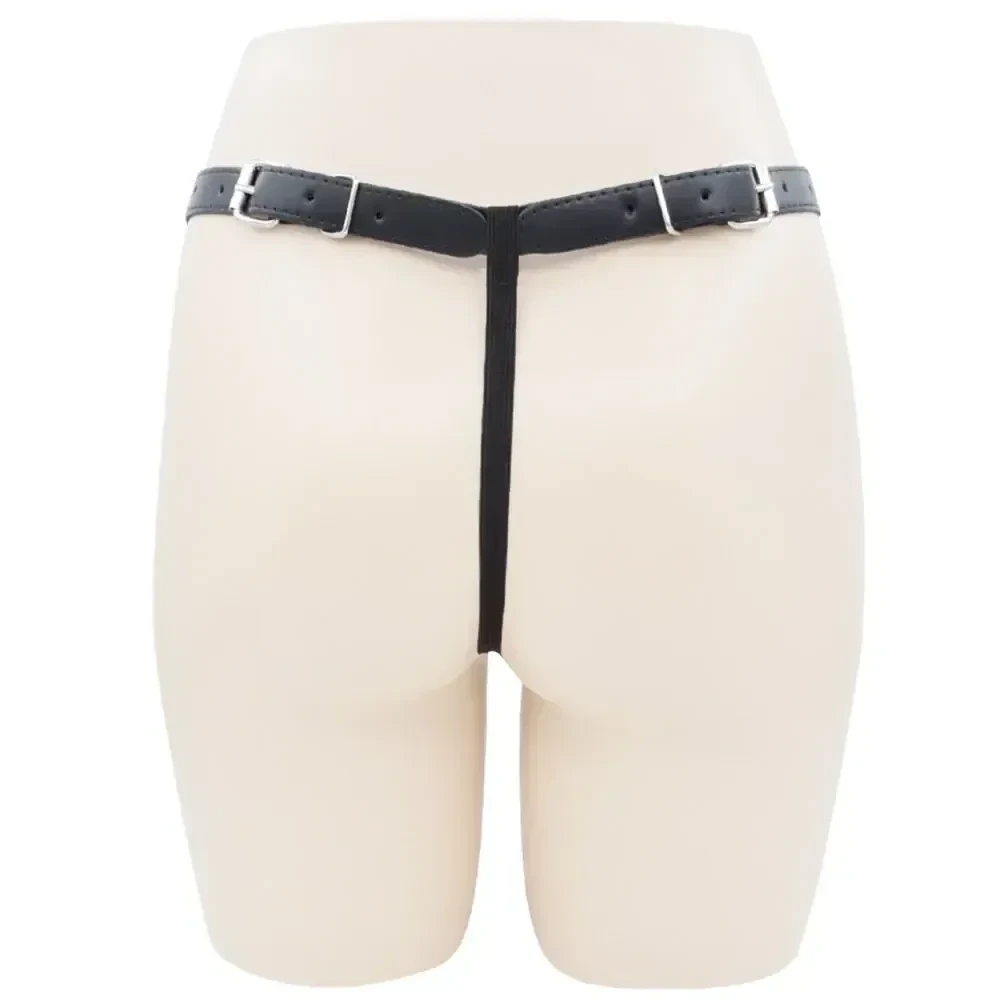 cinturon castidad bdsm cuero negro