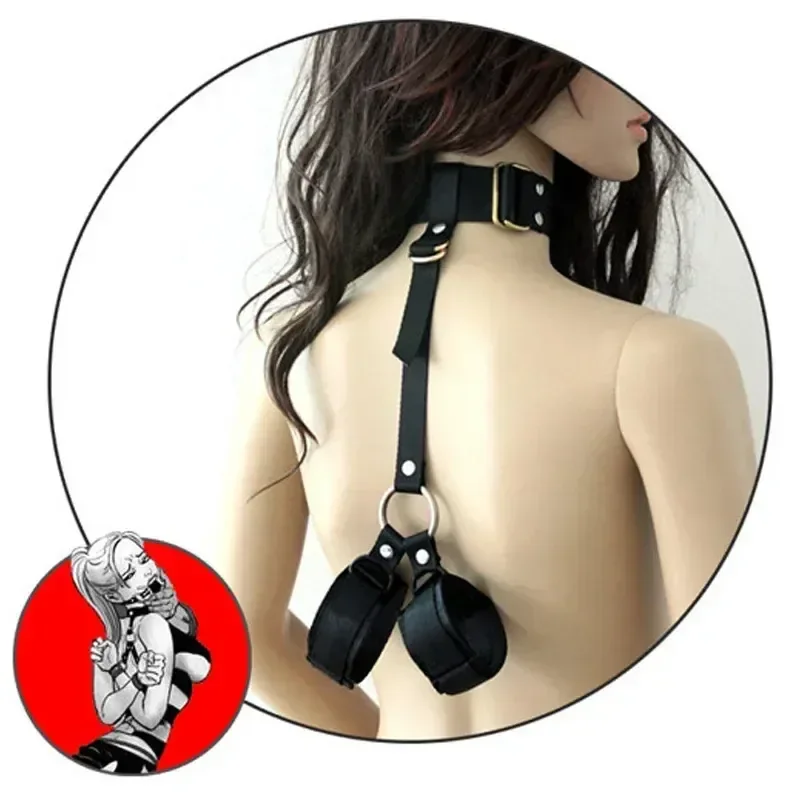 collar bdsm negro con hebilla ajustable