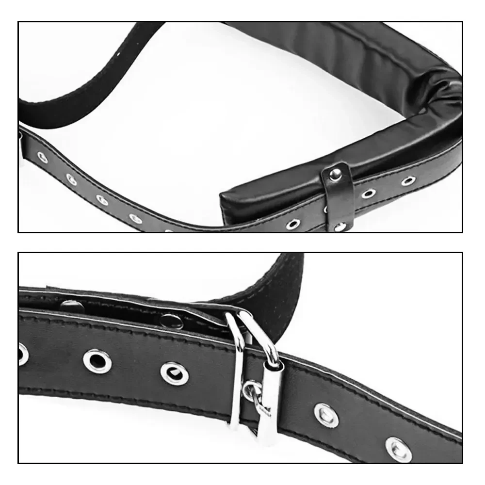 collar cuero pu bdsm con felpa acolchado