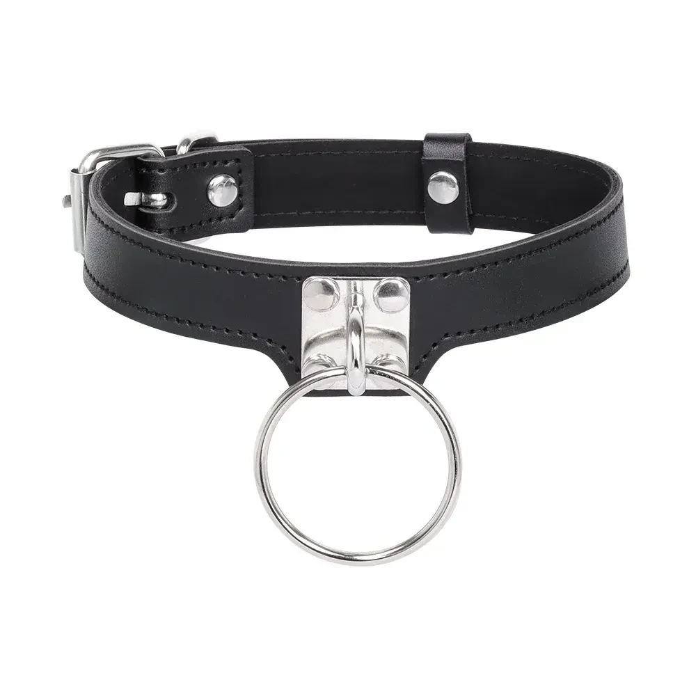 collar cuero pu para juegos bdsm