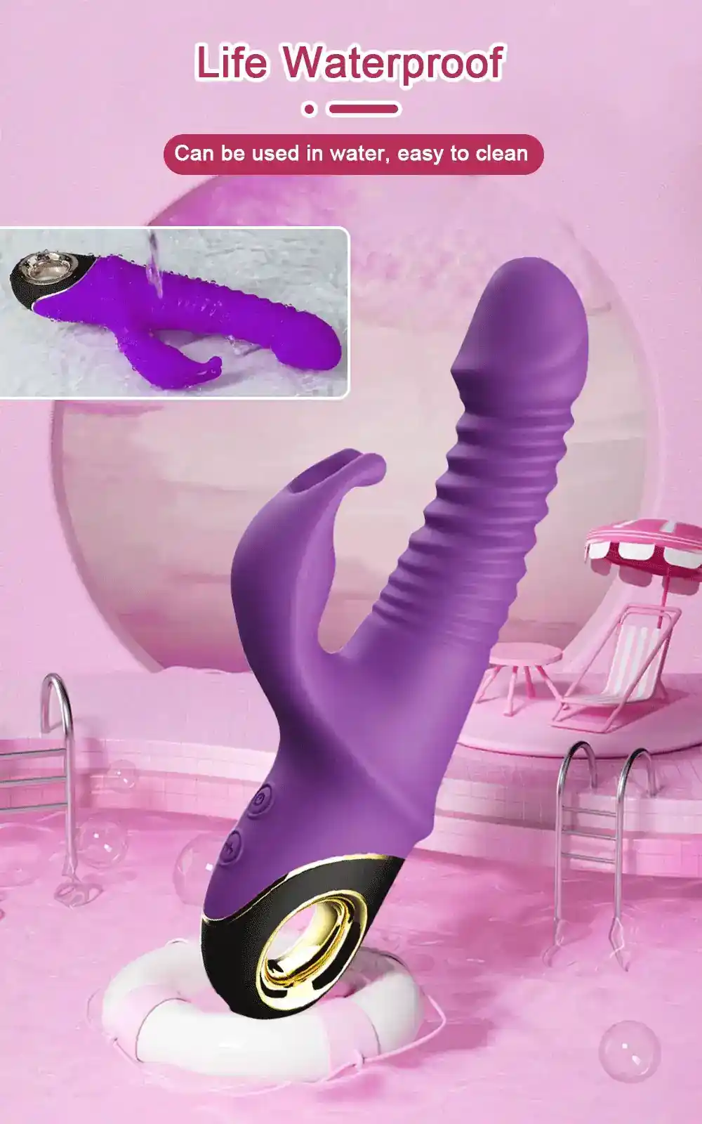 conejo vibrador silicona suave recargable usb