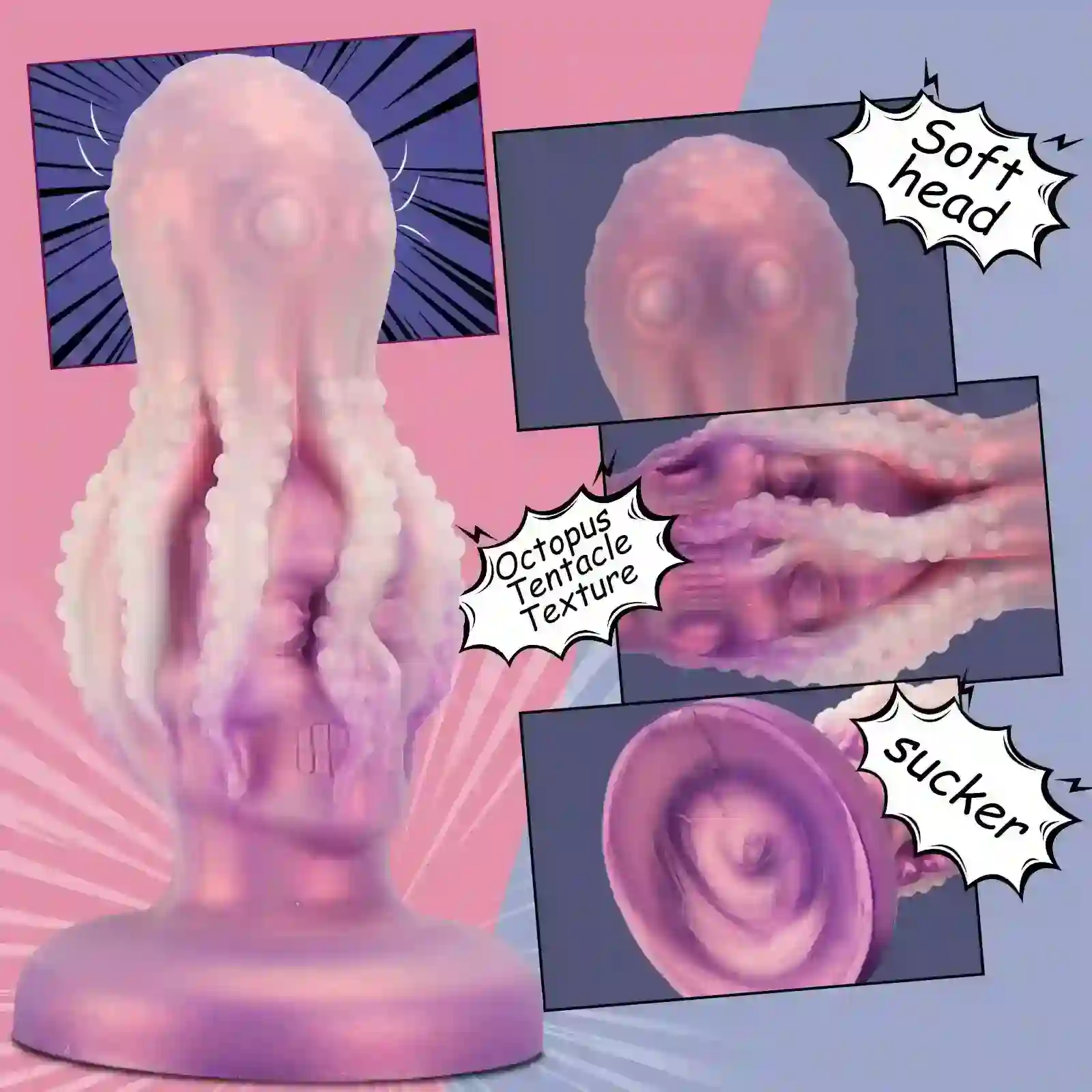 consolador anal forma de pulpo realista