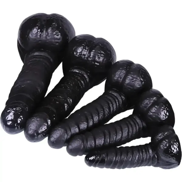 consolador anal grande negro impermeable