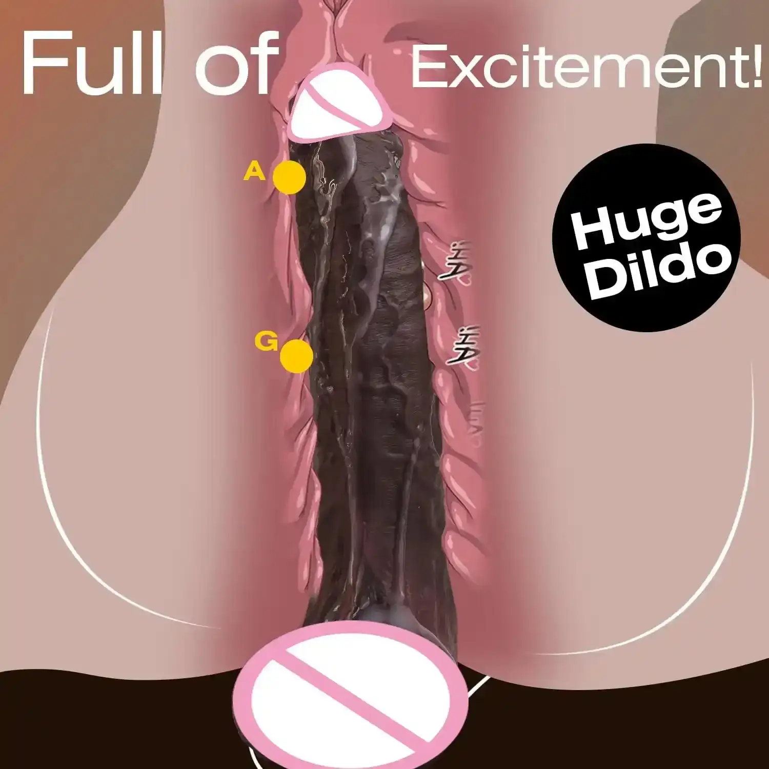 consolador anal silicona médica realista