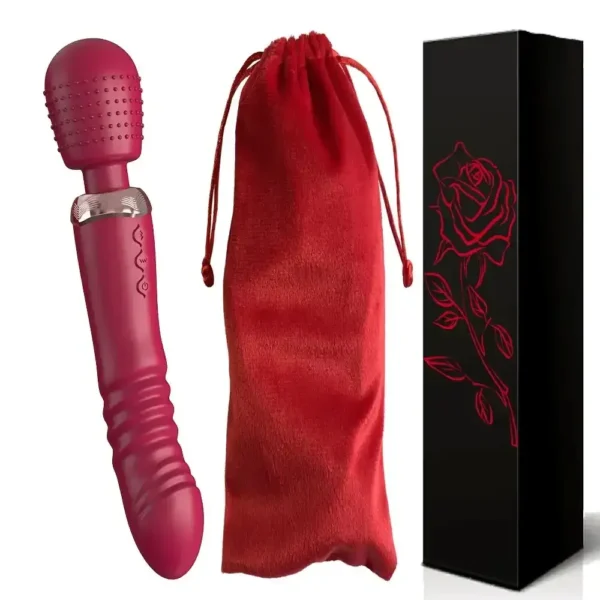 consolador con eje vibratorio y thrusting