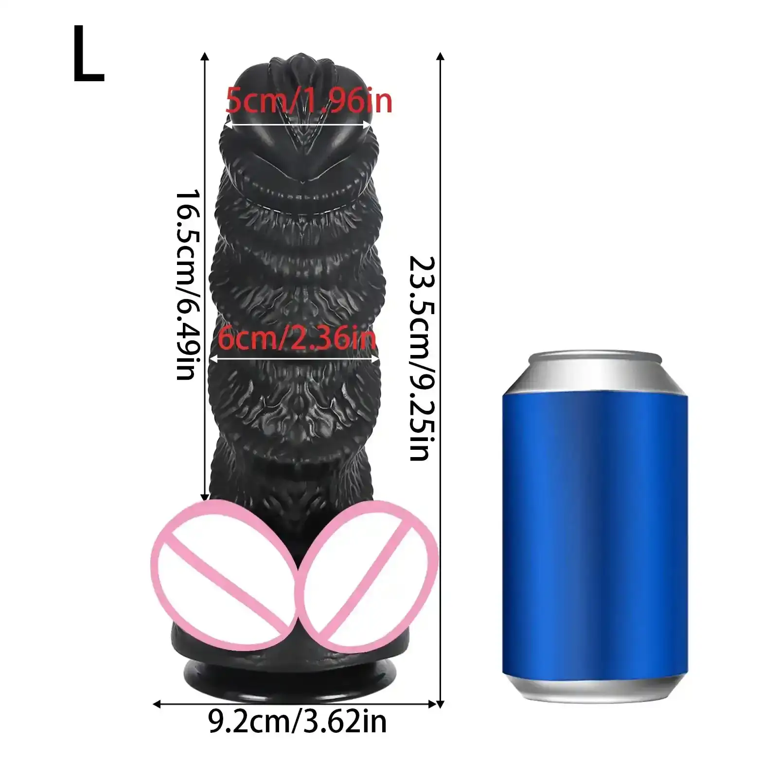 consolador con forma realista silicona roja