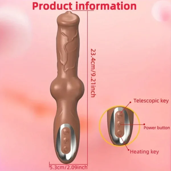 consolador con movimiento y calor tpe