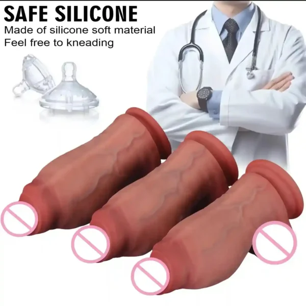 consolador con nudo de silicona médica