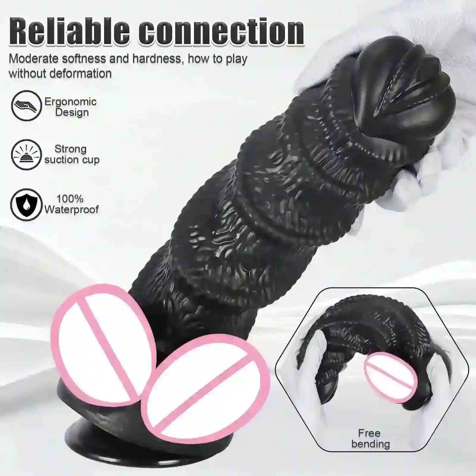 consolador con ventosa rojo grande