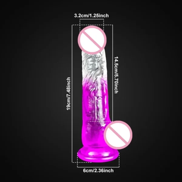 consolador de silicona con forma realista