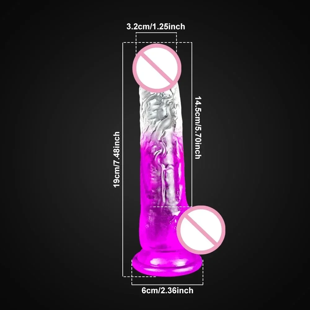 consolador de silicona con forma realista