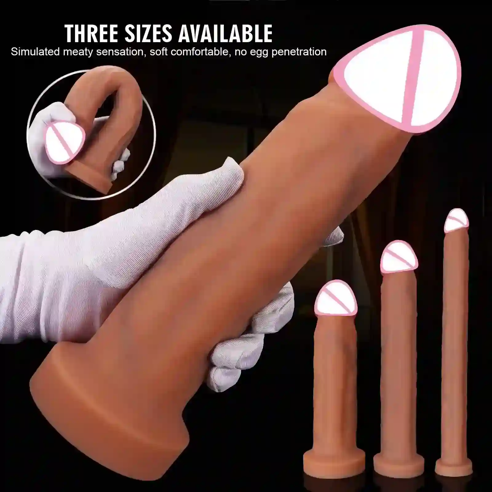 consolador de silicona extra largo realista