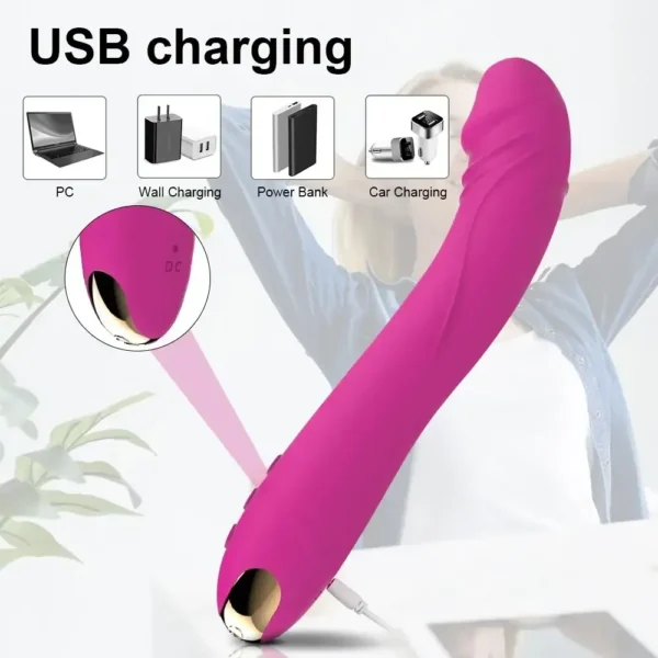 consolador ergonómico punto g vibrante