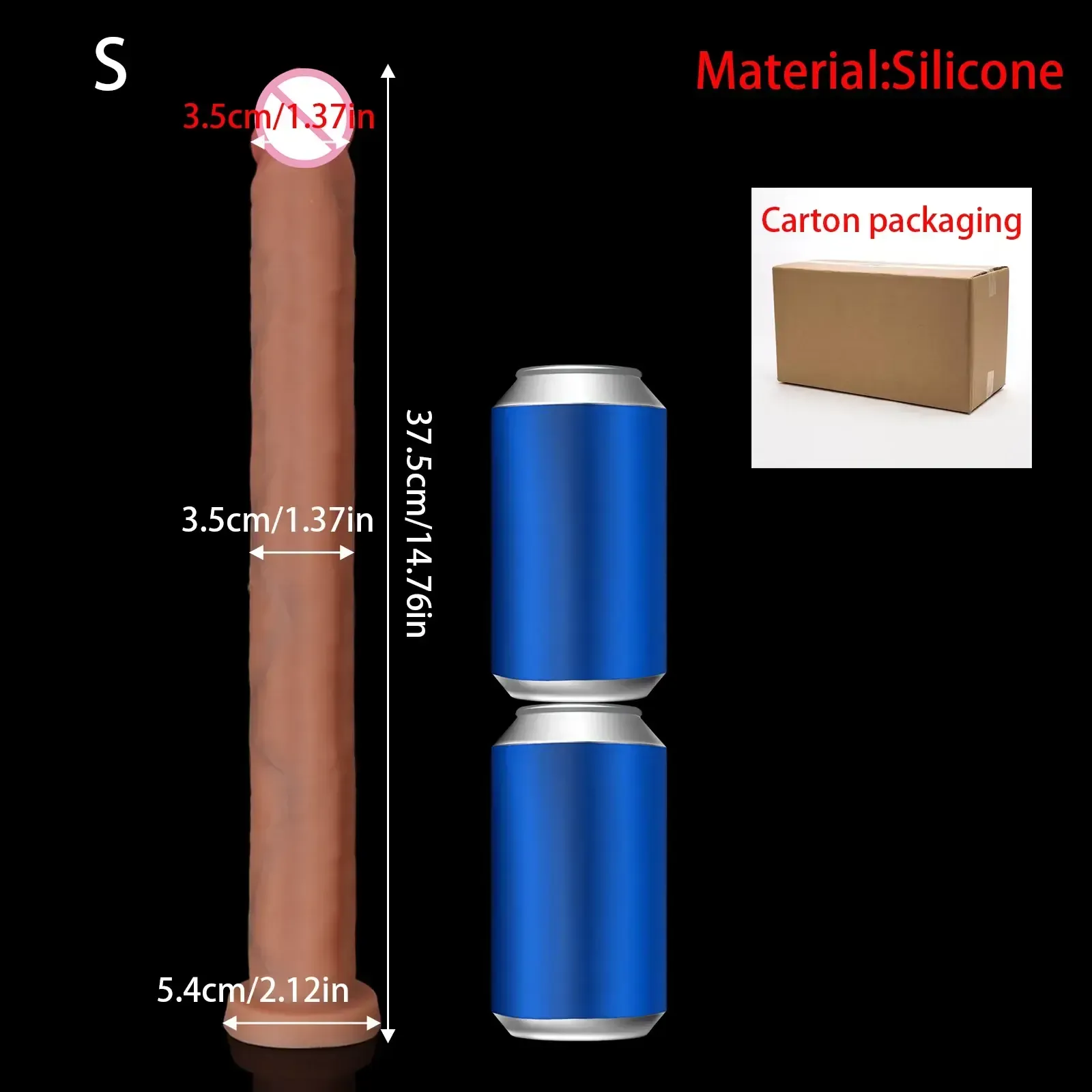 consolador extra largo de silicona realista