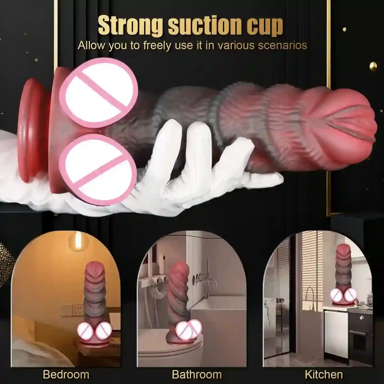 consolador grande con textura realista