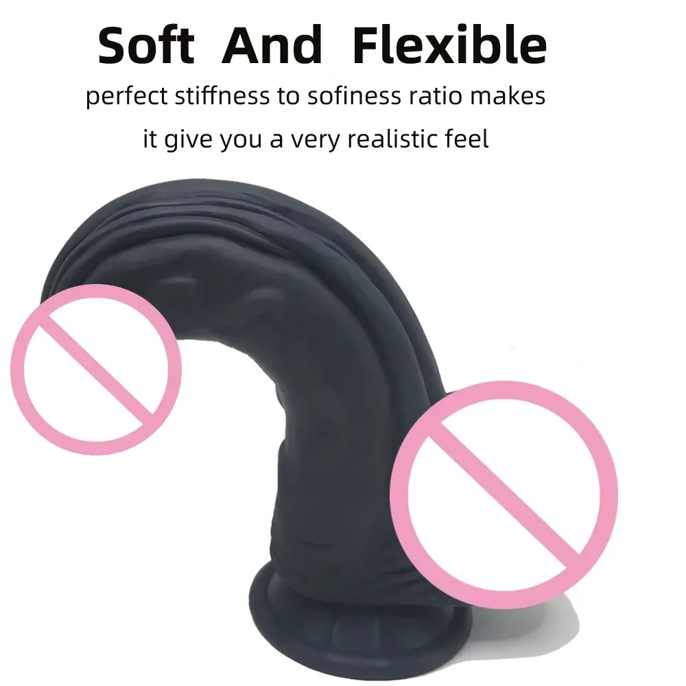 consolador negro de silicona medica