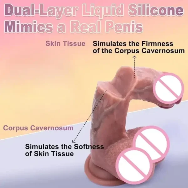 consolador realista con base de succión