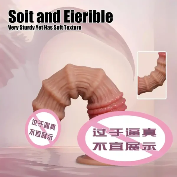 consolador realista con ventosa para superficie lisa