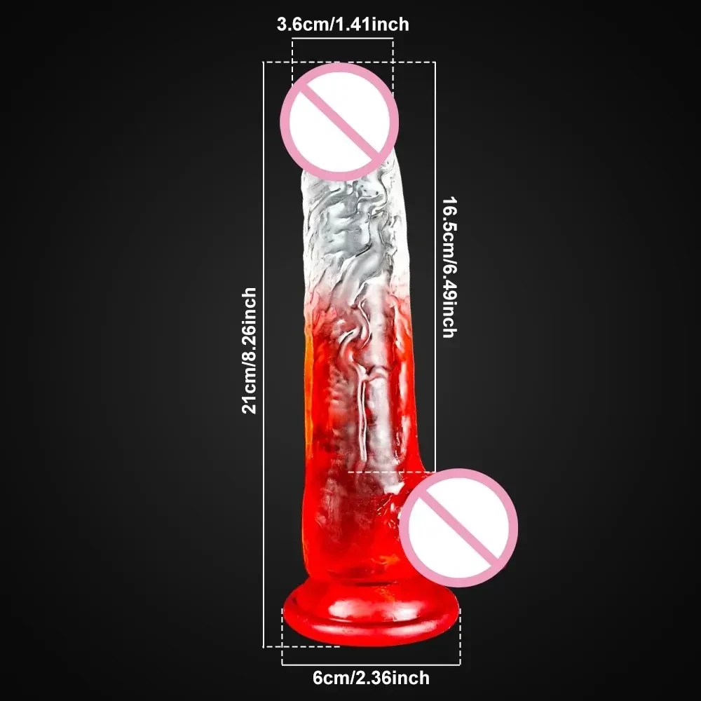 consolador realista con ventosa y textura