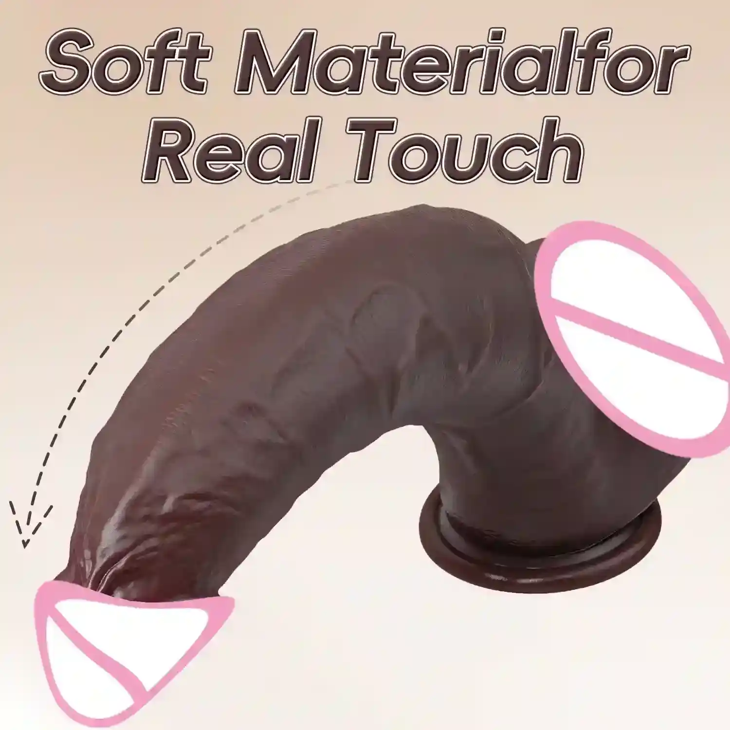 consolador realista grande de silicona