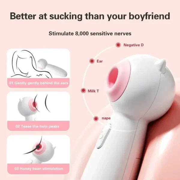 consolador succionador recargable para mujer
